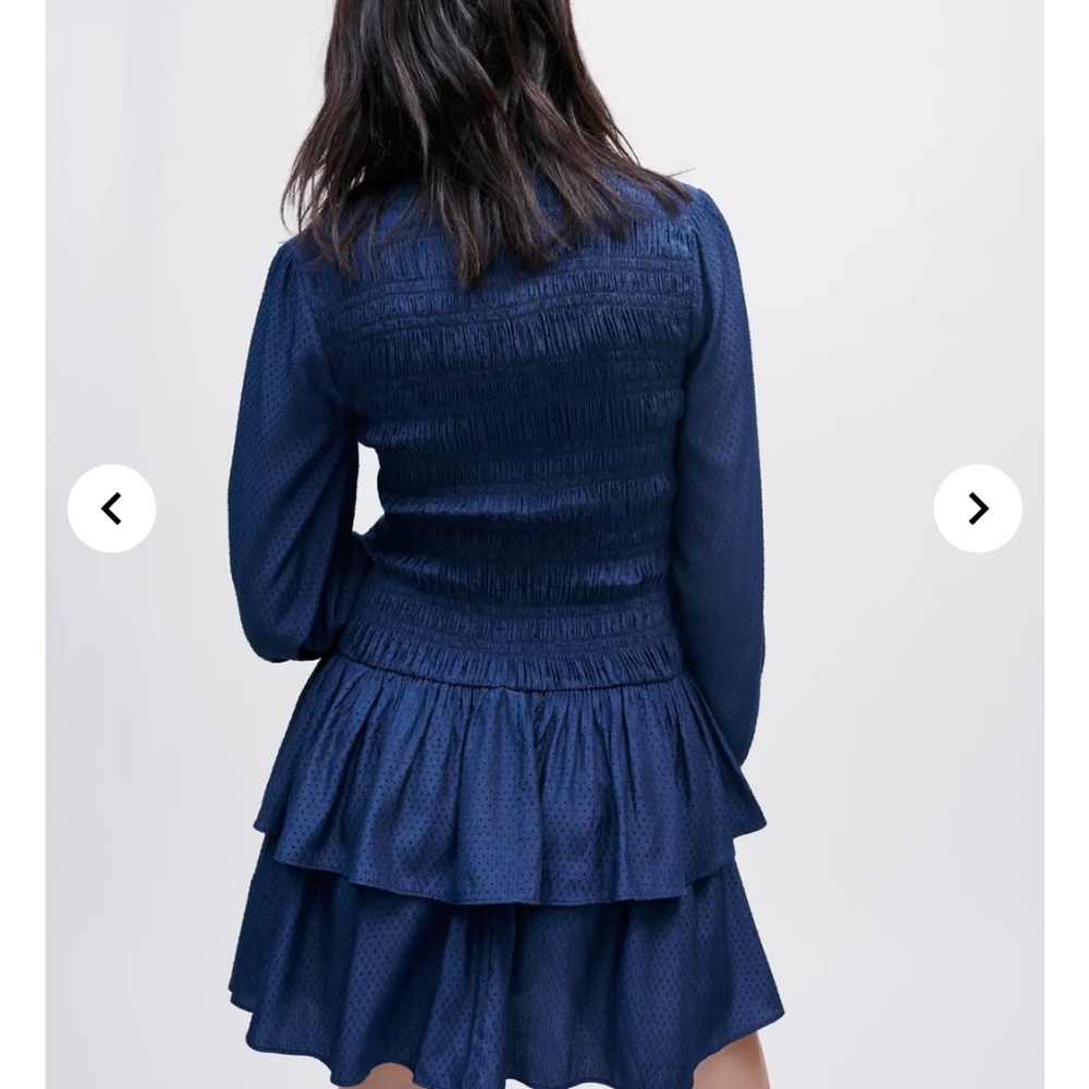Maje Flounced Smocked Dress - Picture 7 of 9
